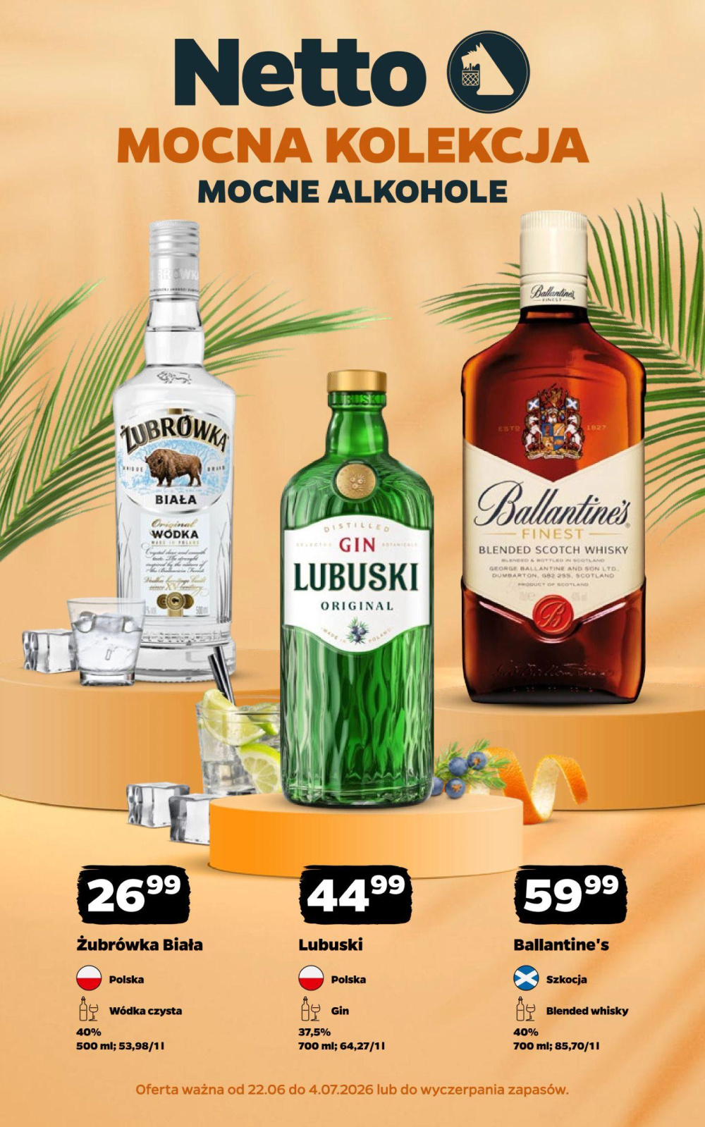 Leták Netto gazetka - Mocne alkohole, Polsko - strana 1