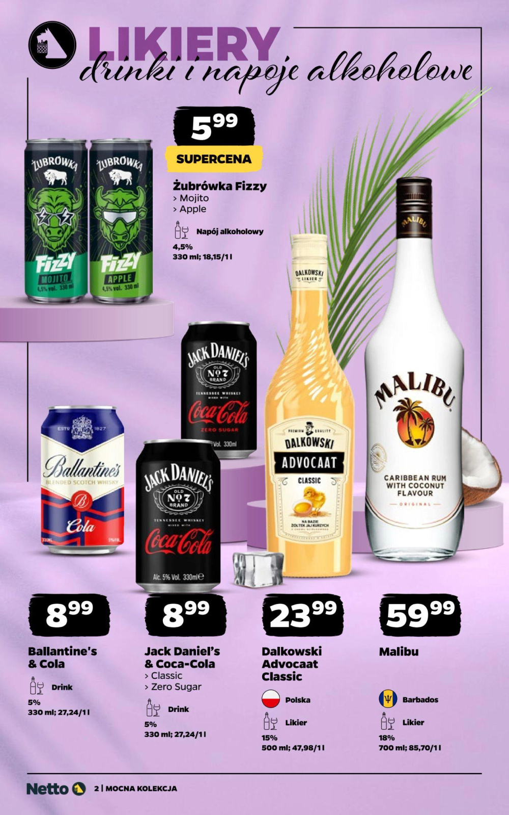 Leták Netto gazetka - Mocne alkohole, Polsko - strana 2