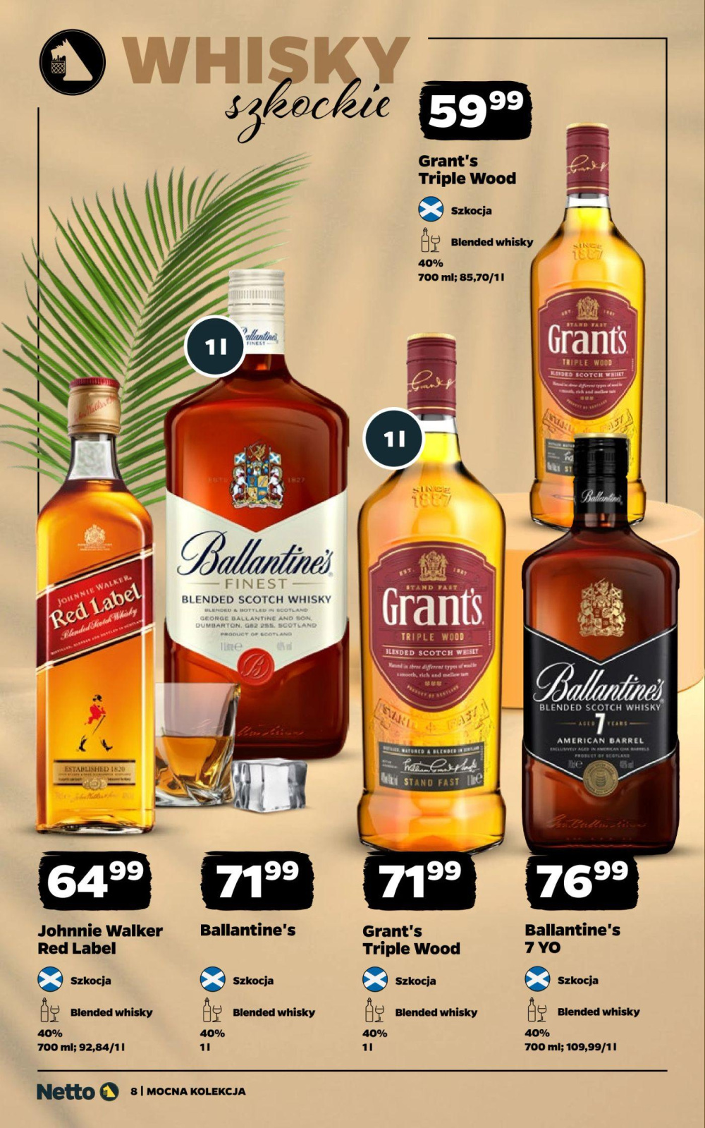 Leták Netto gazetka - Mocne alkohole, Polsko - strana 8