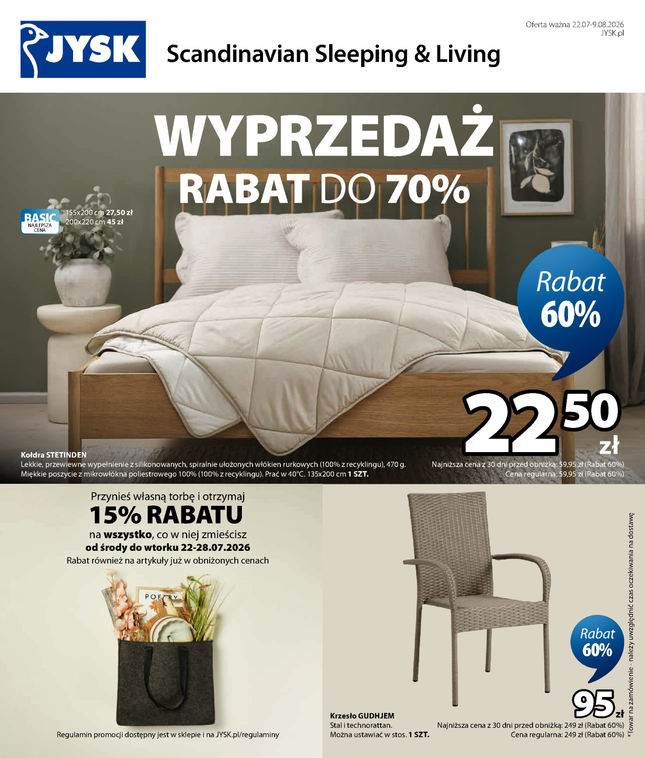 Jysk gazetka od 22. 07. 2026
