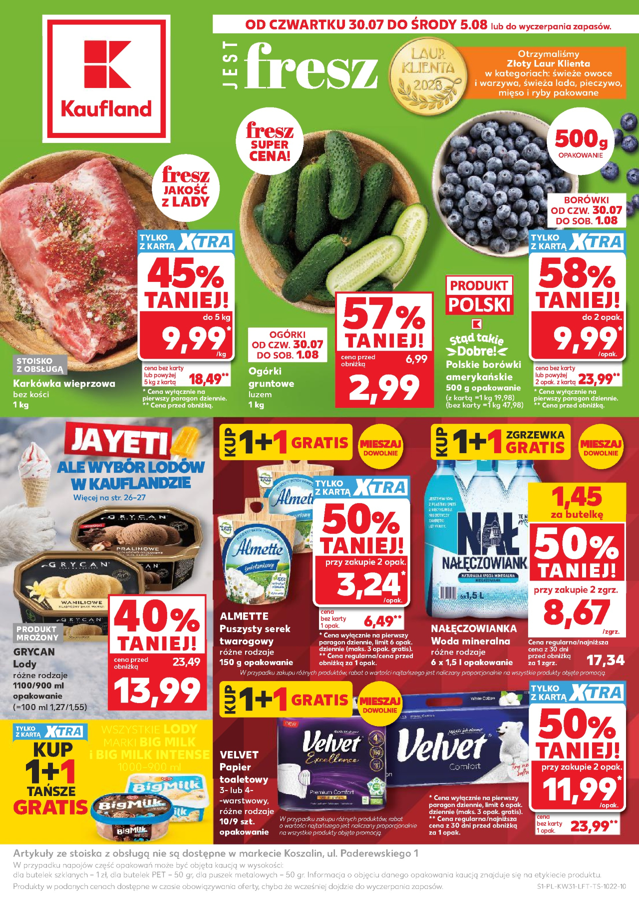 Kaufland gazetka Rydułtowy od 30. 07. 2026