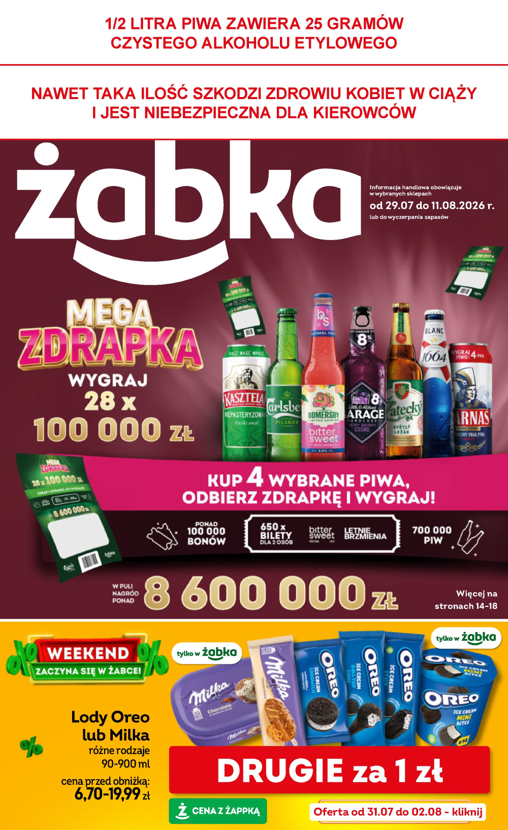 Leták Żabka gazetka, Polsko - strana 1
