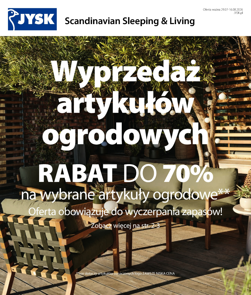 Leták Jysk gazetka, Polsko - strana 1