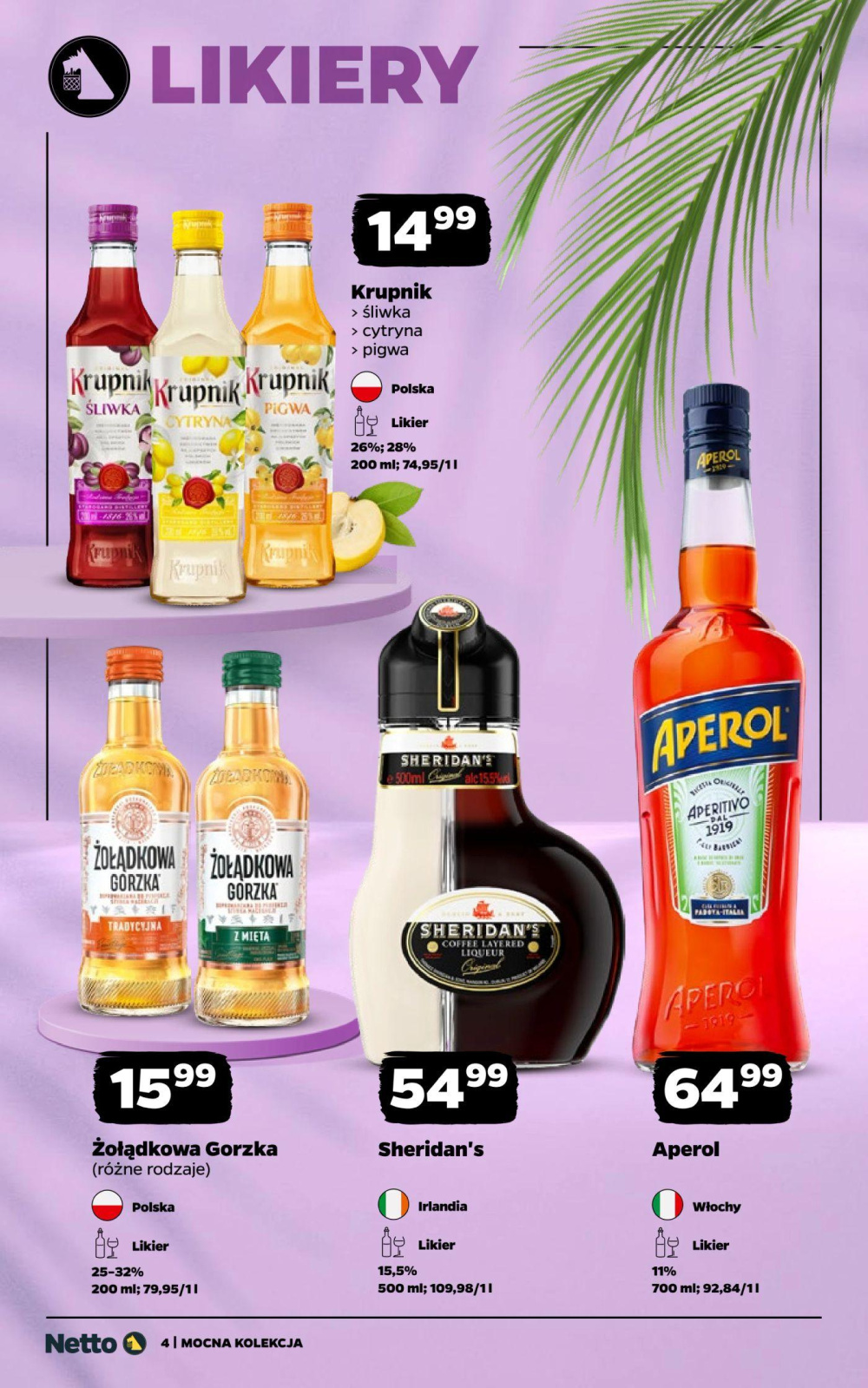Leták Netto gazetka - Mocne alkohole, Polsko - strana 4