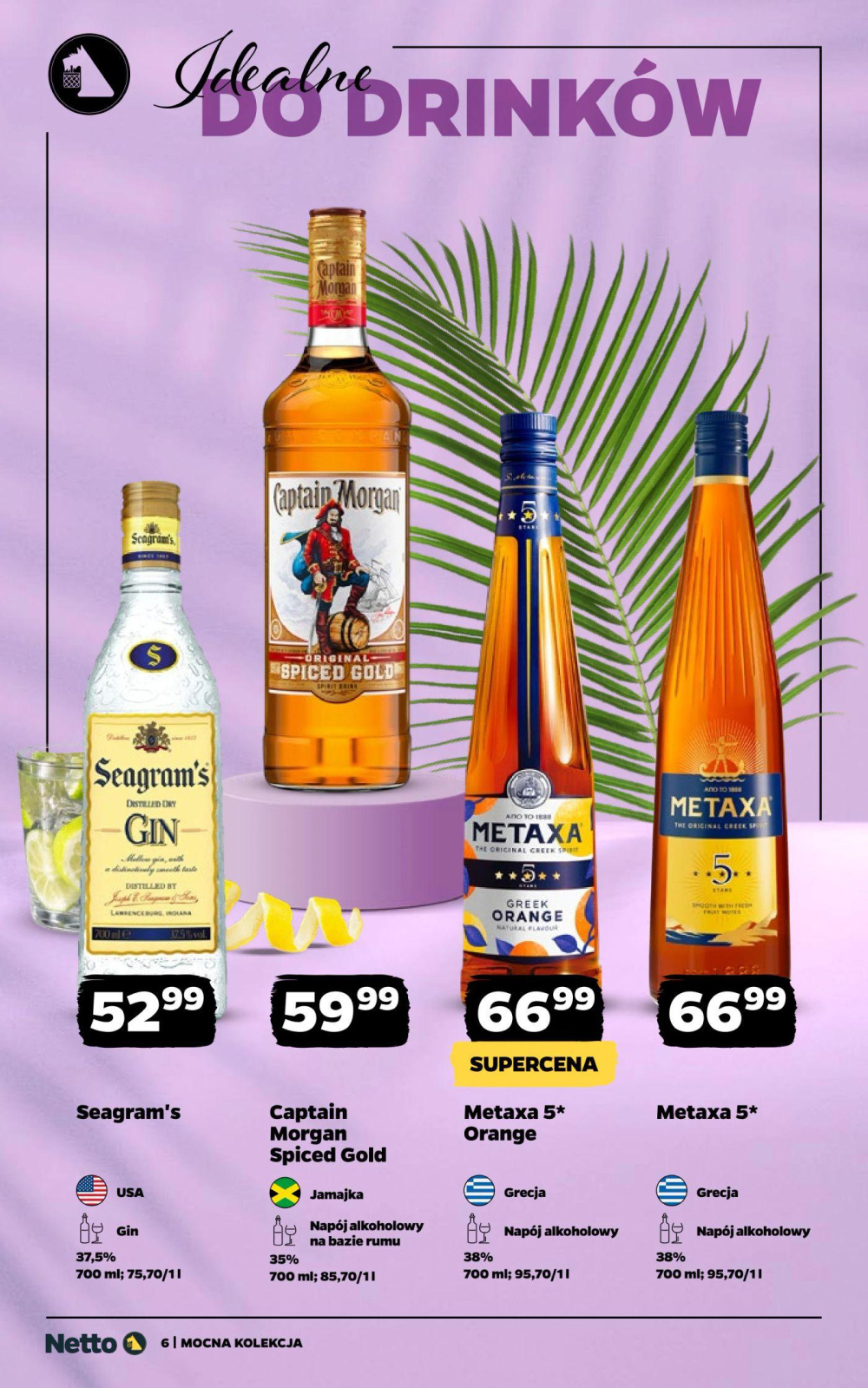 Leták Netto gazetka - Mocne alkohole, Polsko - strana 6