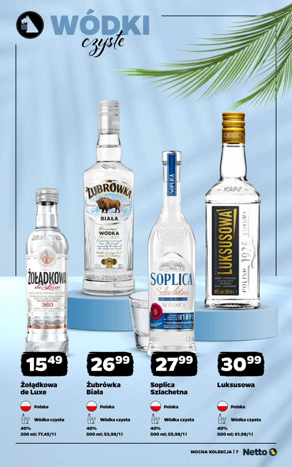 Leták Netto gazetka - Mocne alkohole, Polsko - strana 7