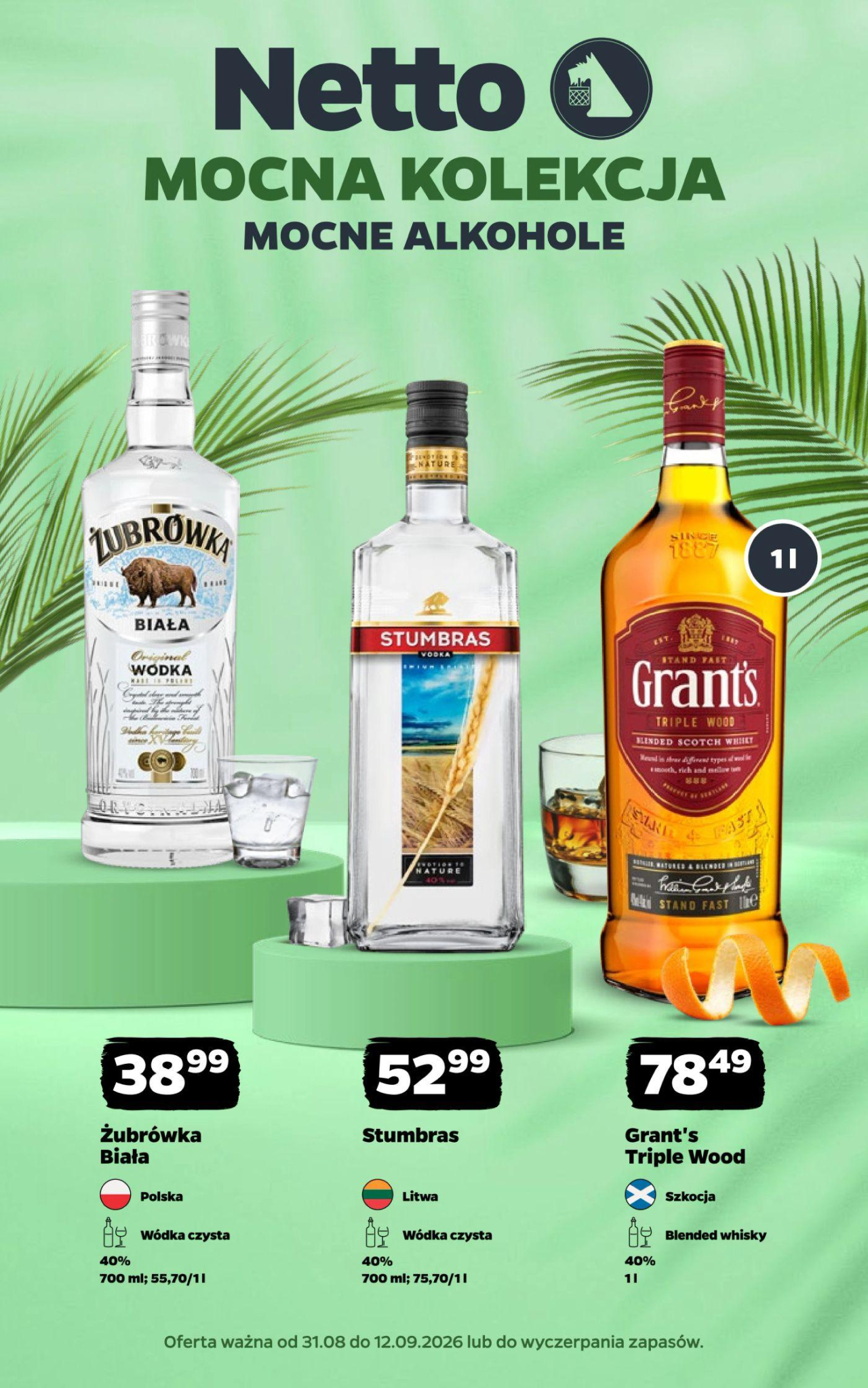 Netto gazetka - Mocne alkohole od 31. 08. 2026