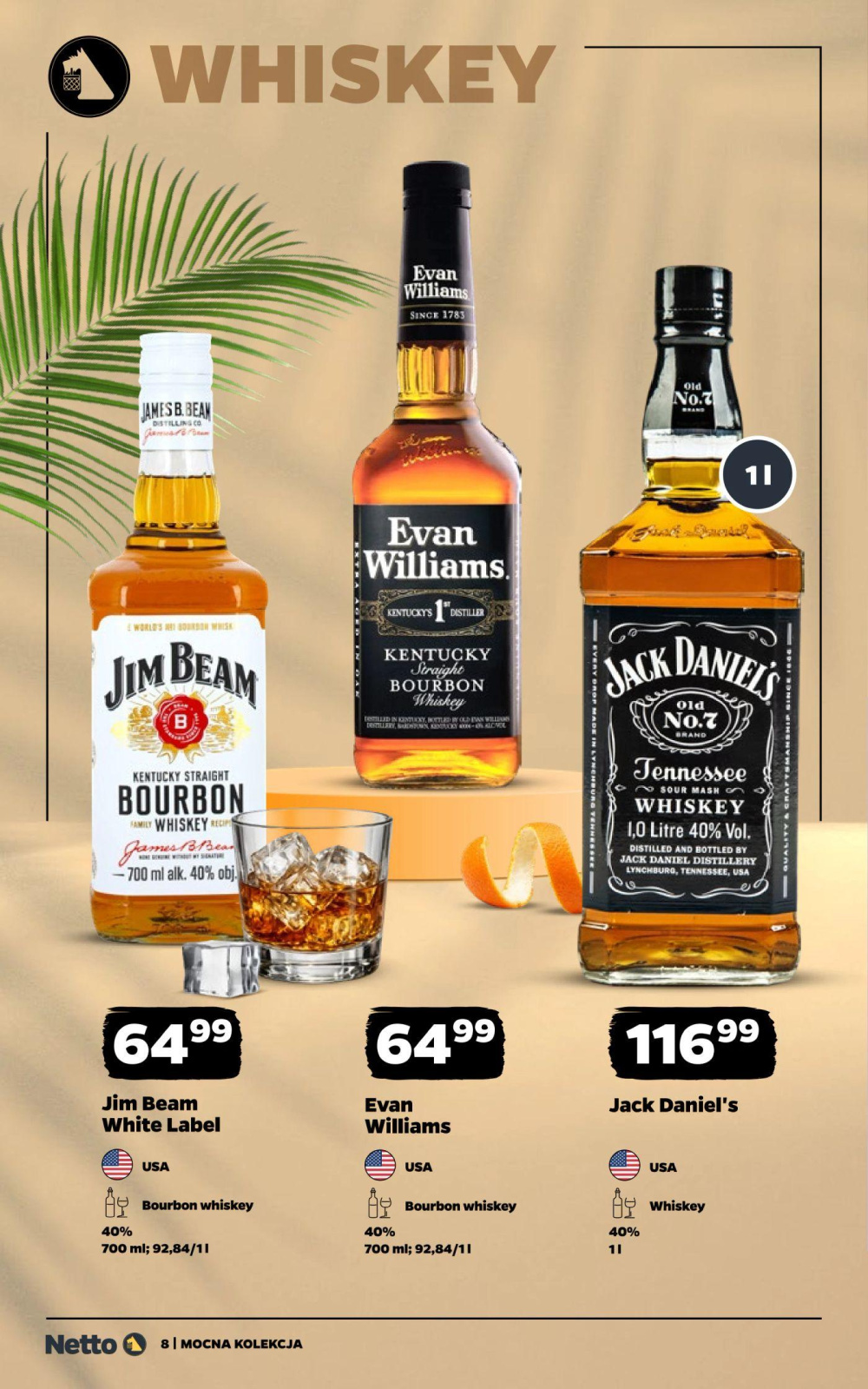 Leták Netto gazetka - Mocne alkohole, Polsko - strana 8
