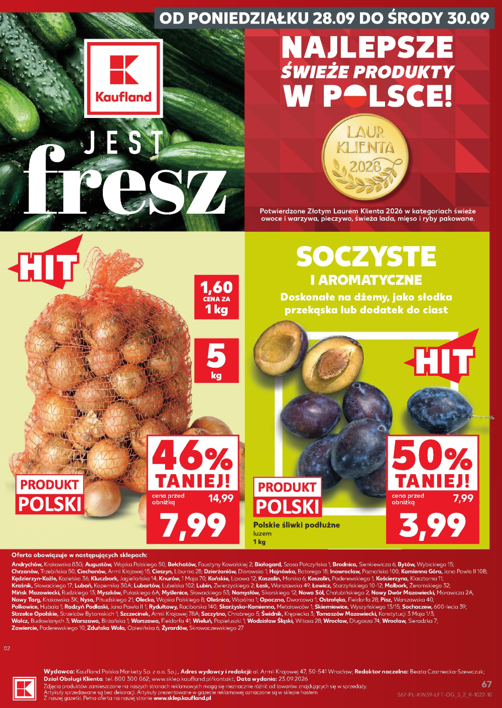 Leták Kaufland gazetka Cieszyn, Polsko - strana 67