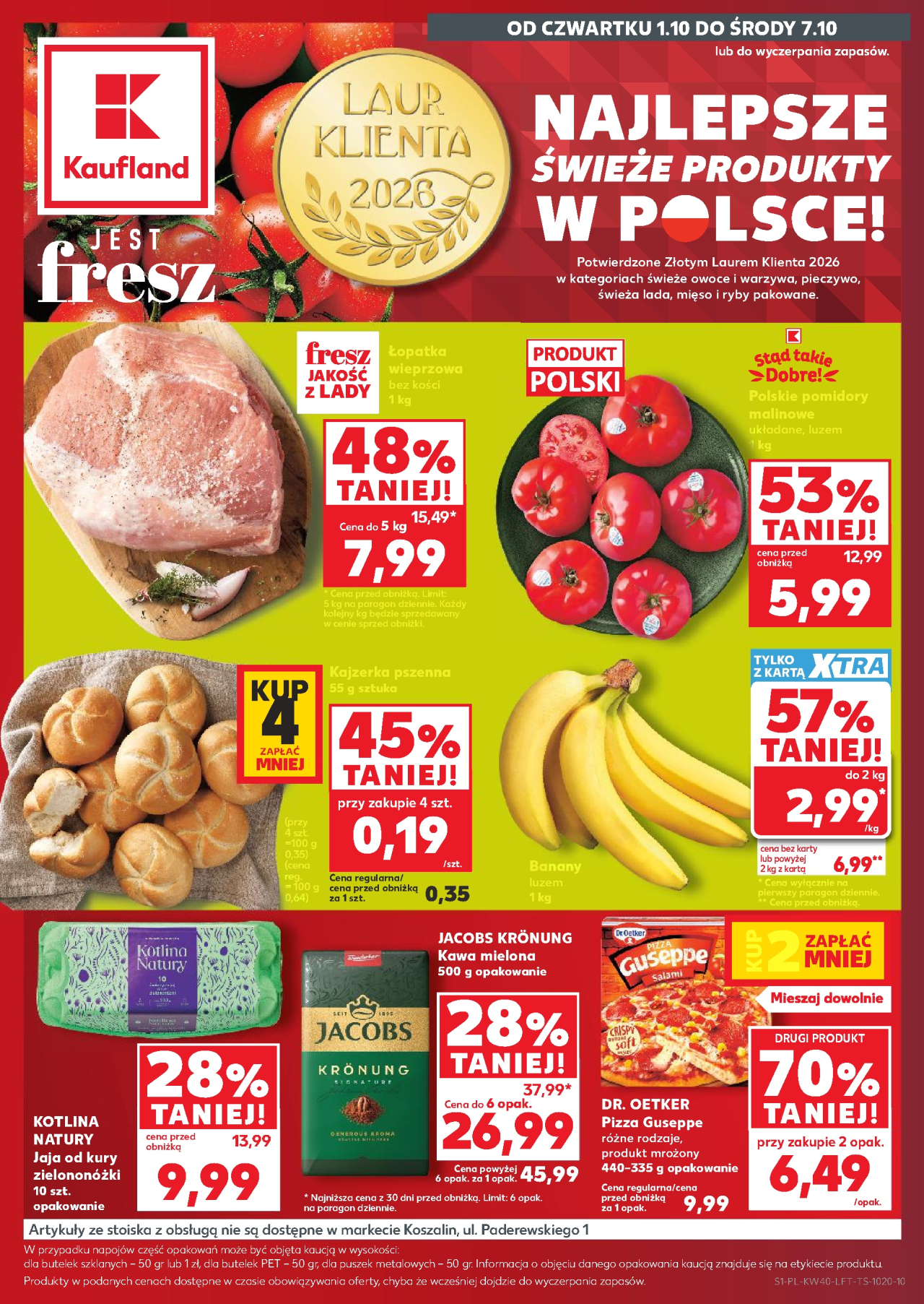 Kaufland gazetka Nowy Tomyśl od 1. 10. 2026