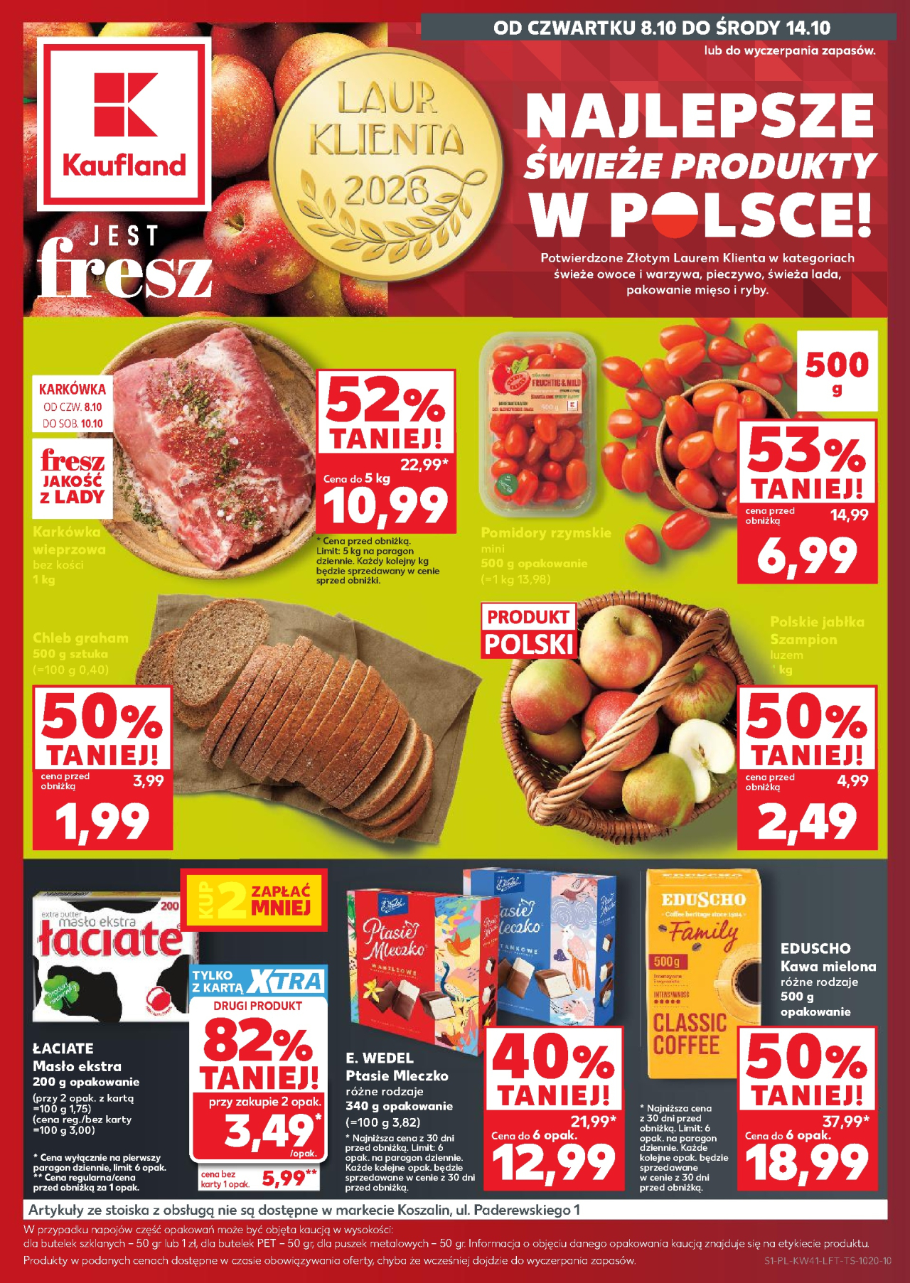 Kaufland gazetka Kamienna Góra od 8. 10. 2026